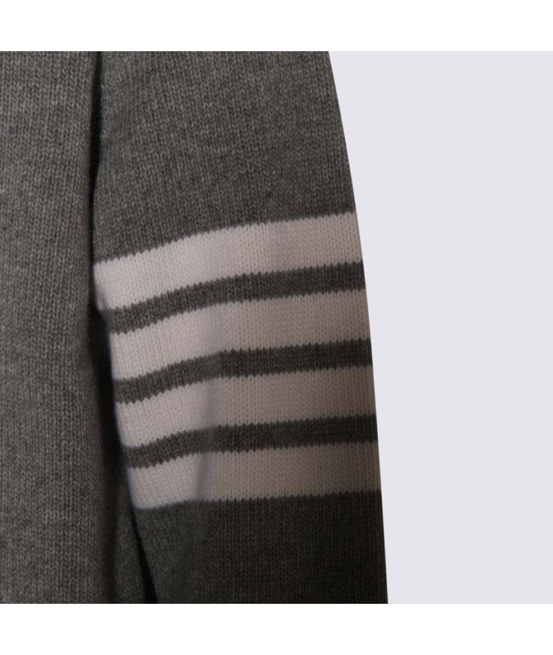 THOM BROWNE Серый шерстяной джемпер / свитер, фото 3