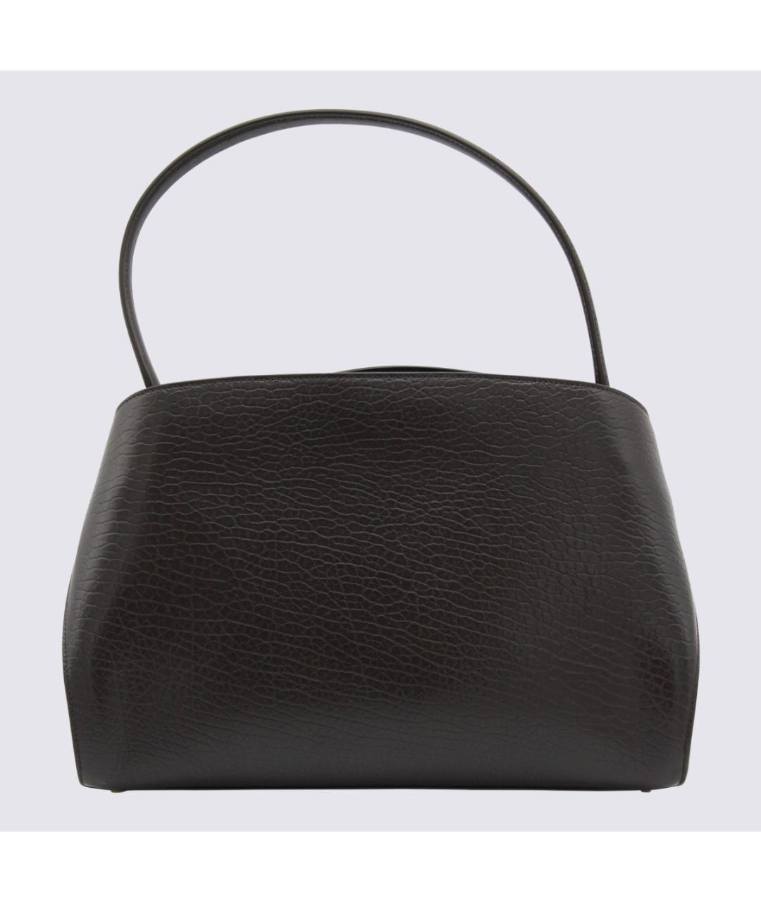 FERRAGAMO Черная кожаная сумка тоут, фото 3