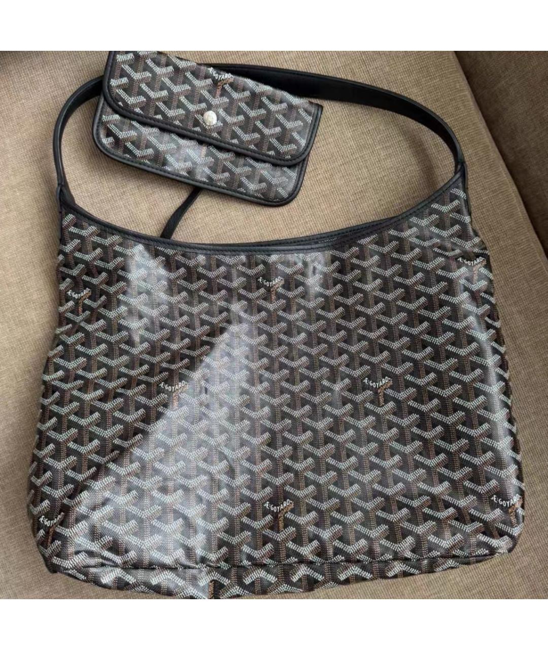 GOYARD Коричневая кожаная сумка тоут, фото 2