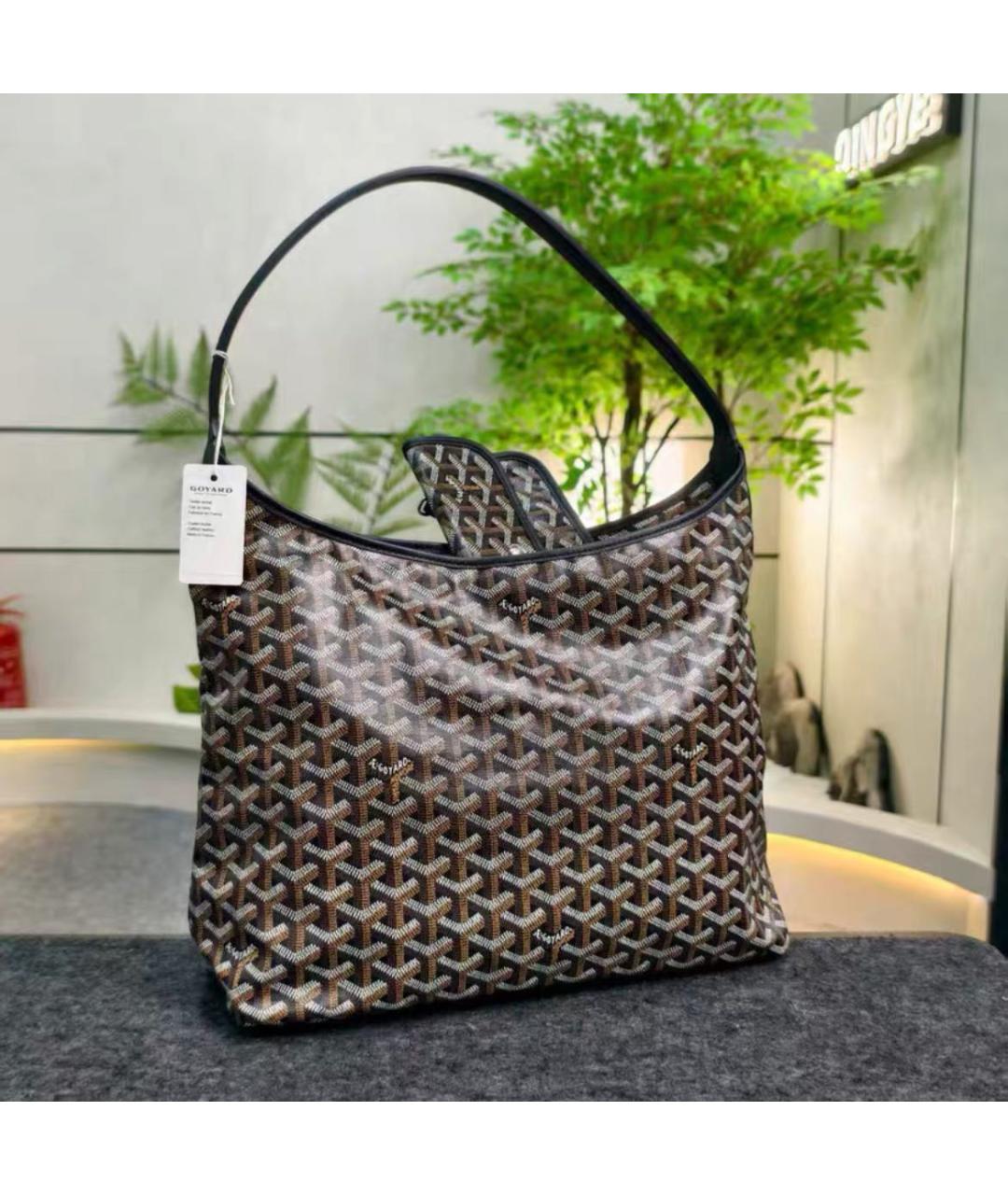 GOYARD Коричневая кожаная сумка тоут, фото 5