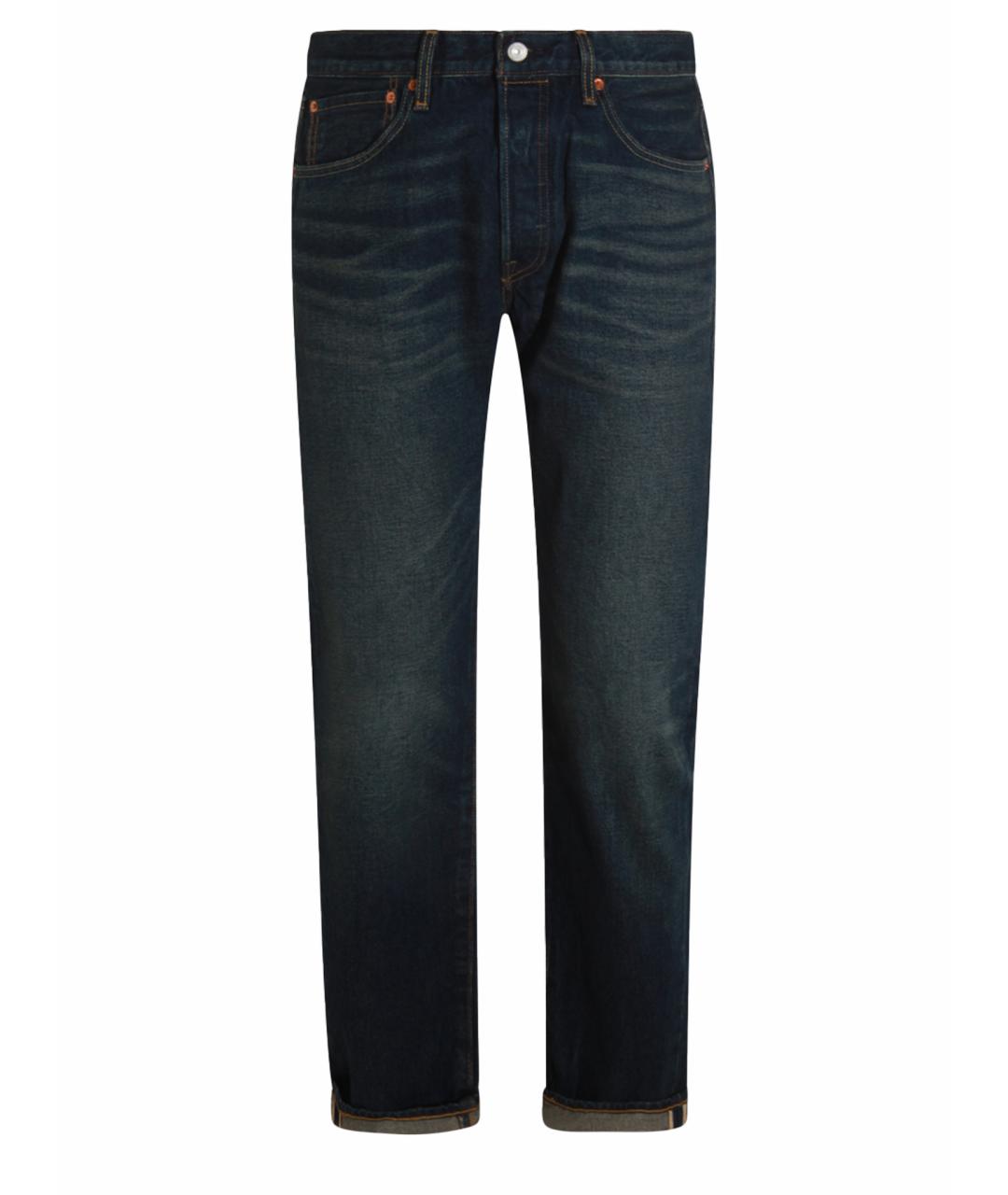 LEVI'S Синие хлопковые прямые джинсы, фото 1