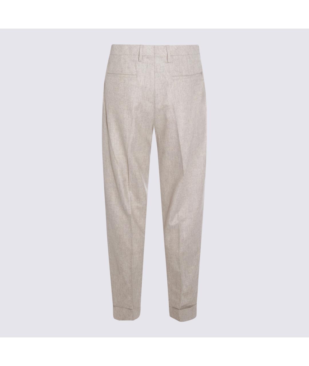 GTA IL PANTALONE Бежевые шерстяные повседневные брюки, фото 2