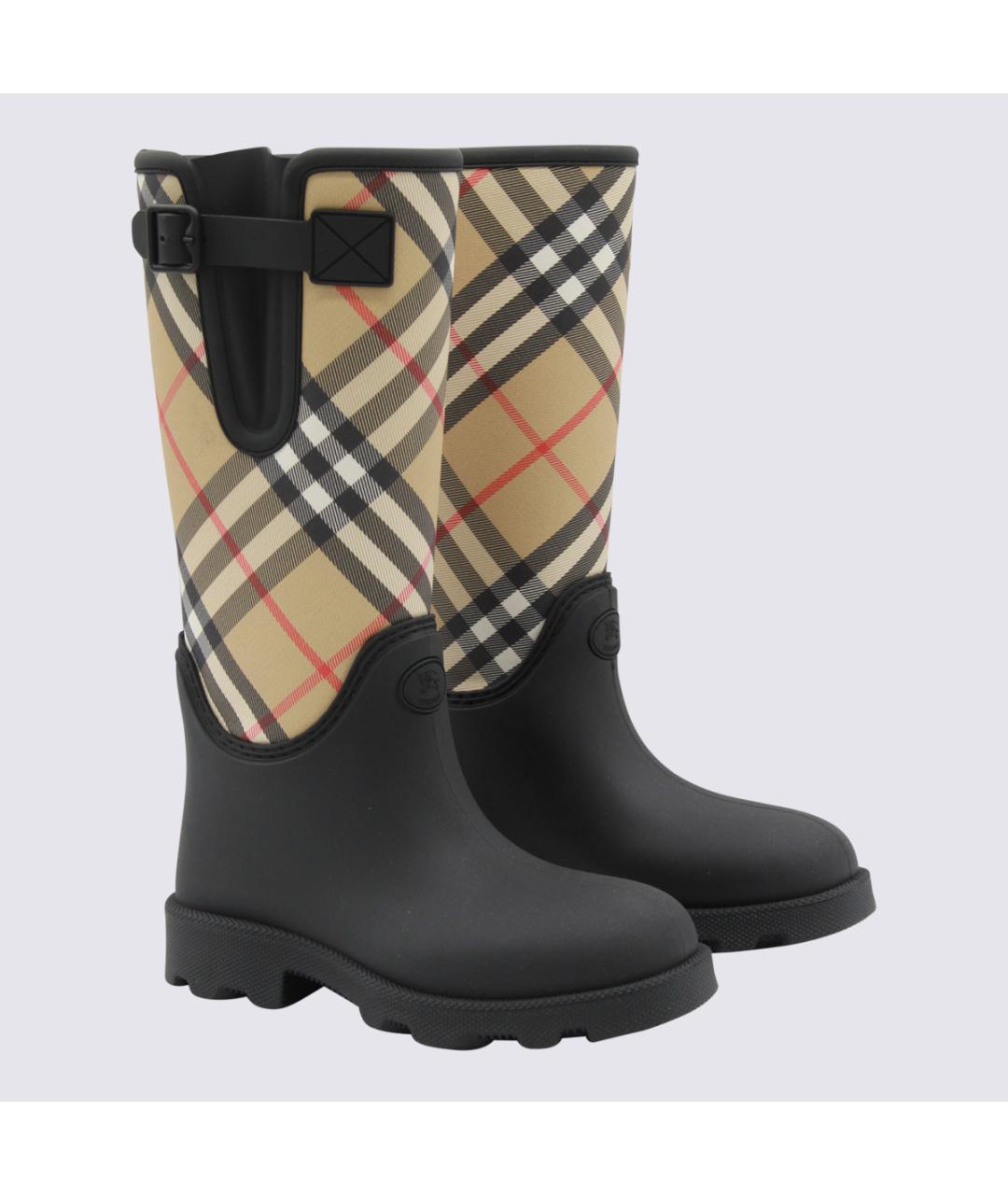 BURBERRY Черные резиновые сапоги, фото 2