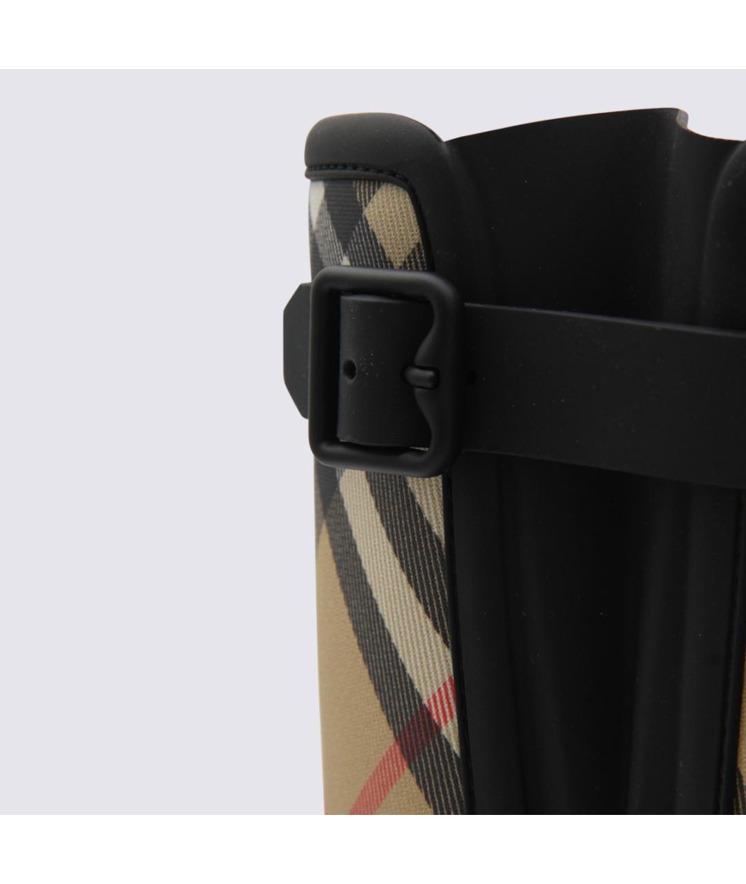 BURBERRY Черные резиновые сапоги, фото 4