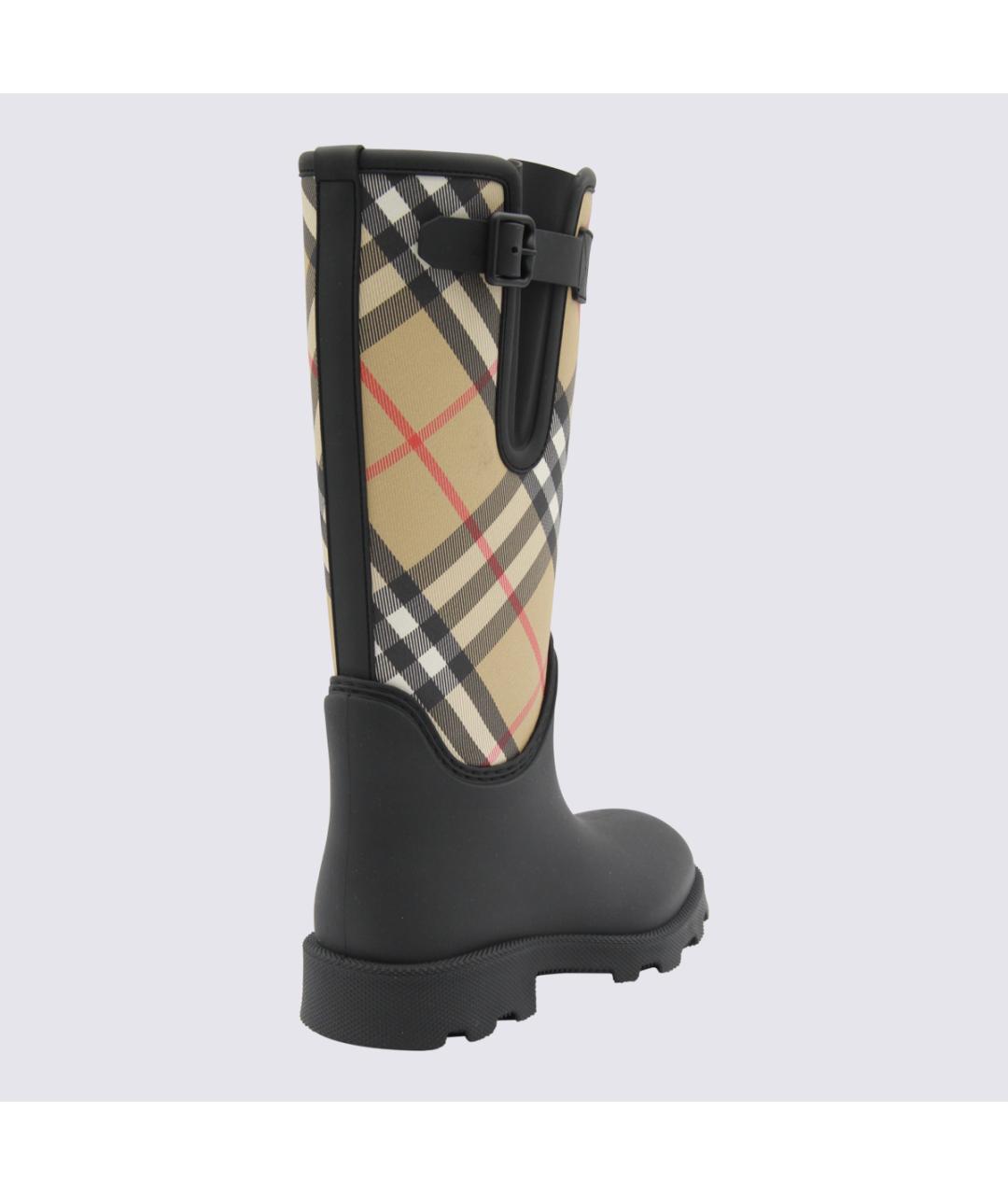 BURBERRY Черные резиновые сапоги, фото 3