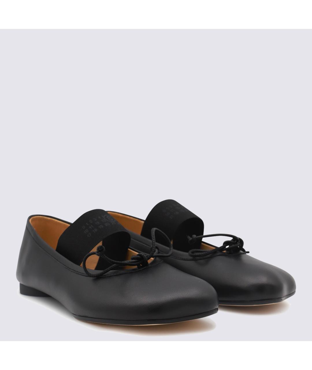 MM6 MAISON MARGIELA Черные кожаные балетки, фото 3