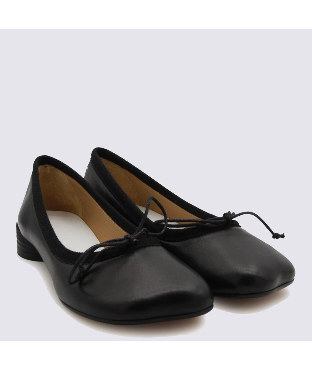 MM6 MAISON MARGIELA Черные кожаные балетки, фото 3