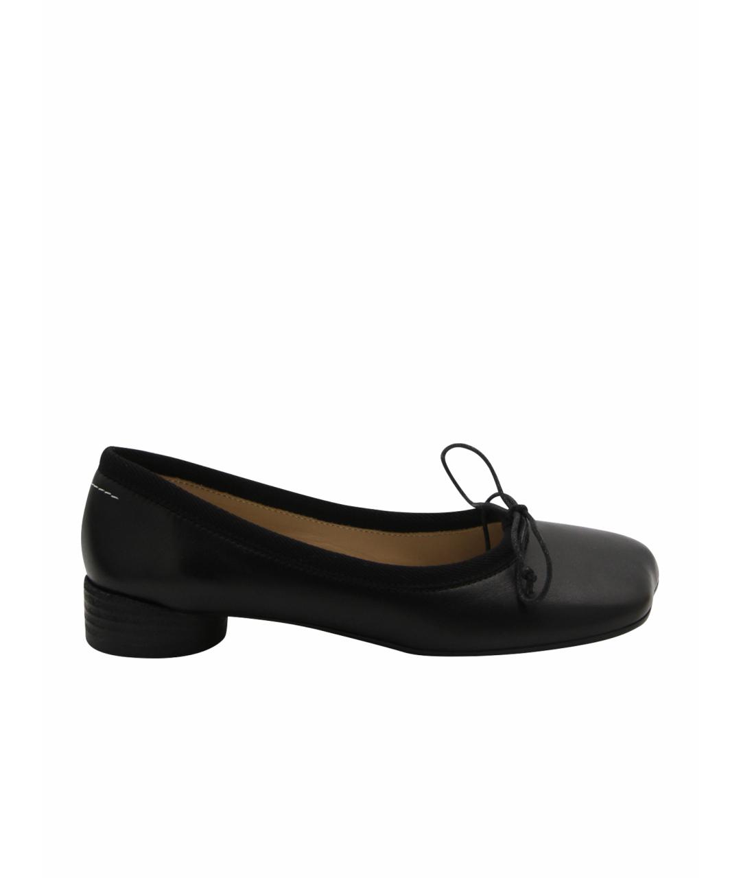 MM6 MAISON MARGIELA Черные кожаные балетки, фото 1