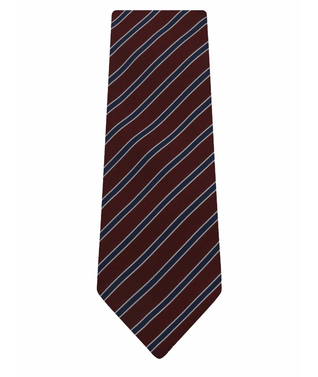 ZEGNA Бордовый шелковый галстук, фото 1