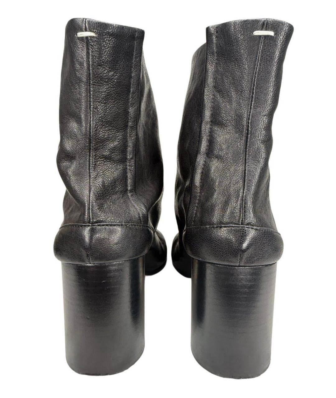 MAISON MARGIELA Черные кожаные полусапоги, фото 7