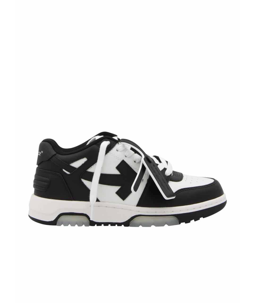 OFF-WHITE Черные кожаные низкие кроссовки / кеды, фото 1