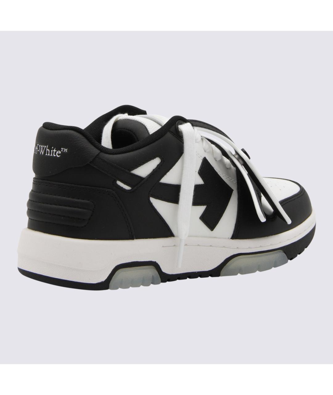 OFF-WHITE Черные кожаные низкие кроссовки / кеды, фото 2