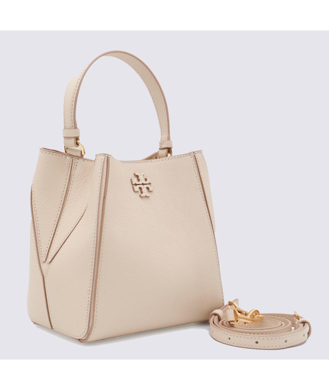 TORY BURCH Бежевая кожаная сумка тоут, фото 3