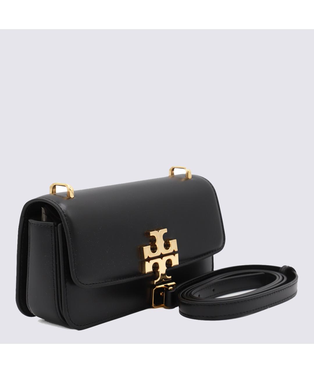 TORY BURCH Черная кожаная сумка через плечо, фото 3