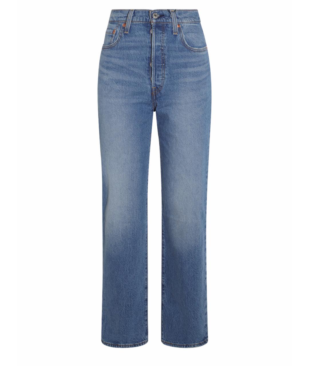 LEVI'S Синие хлопковые прямые джинсы, фото 1