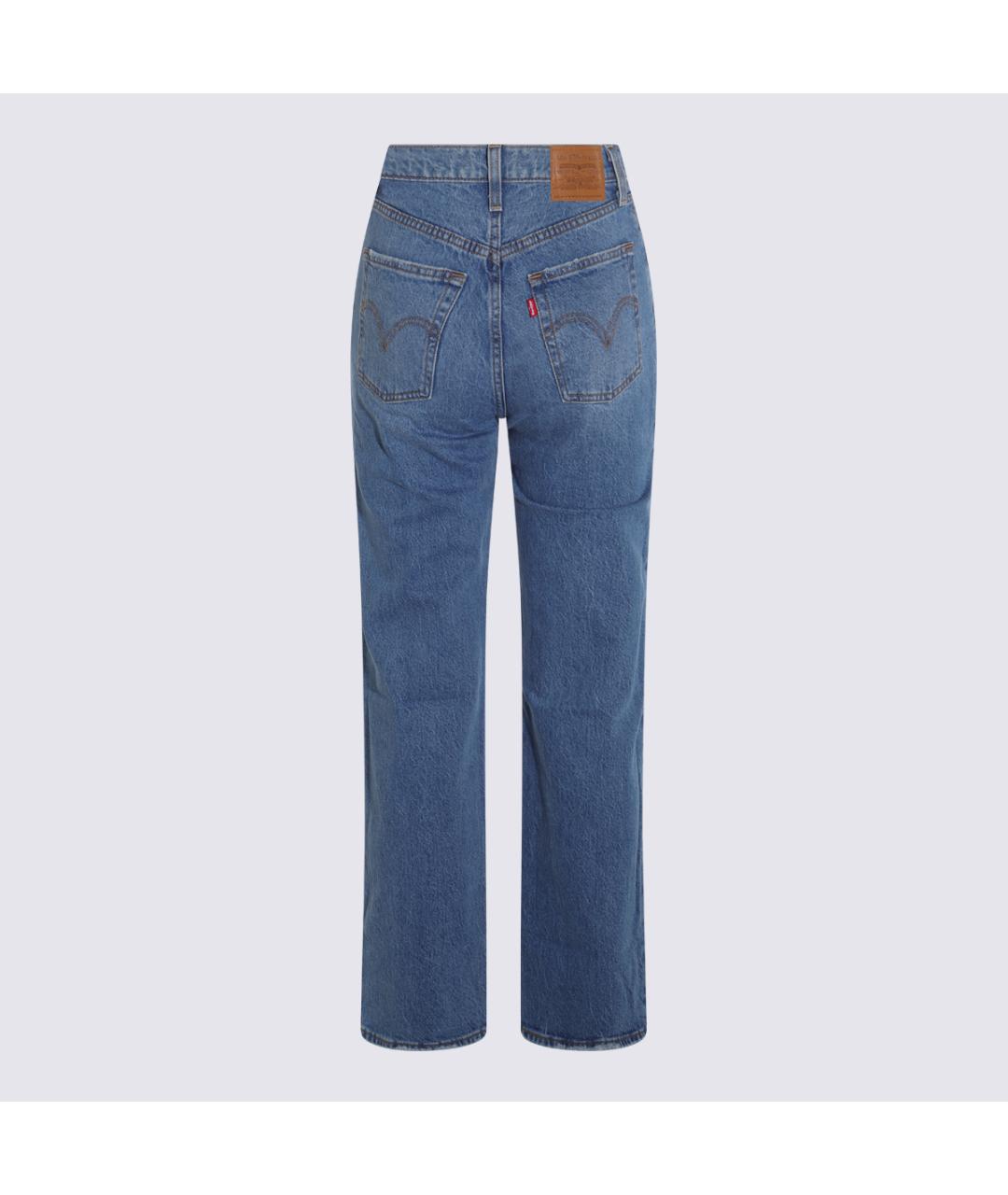 LEVI'S Синие хлопковые прямые джинсы, фото 2
