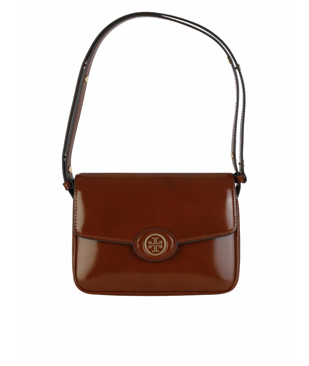 TORY BURCH Коричневая кожаная сумка через плечо, фото 1