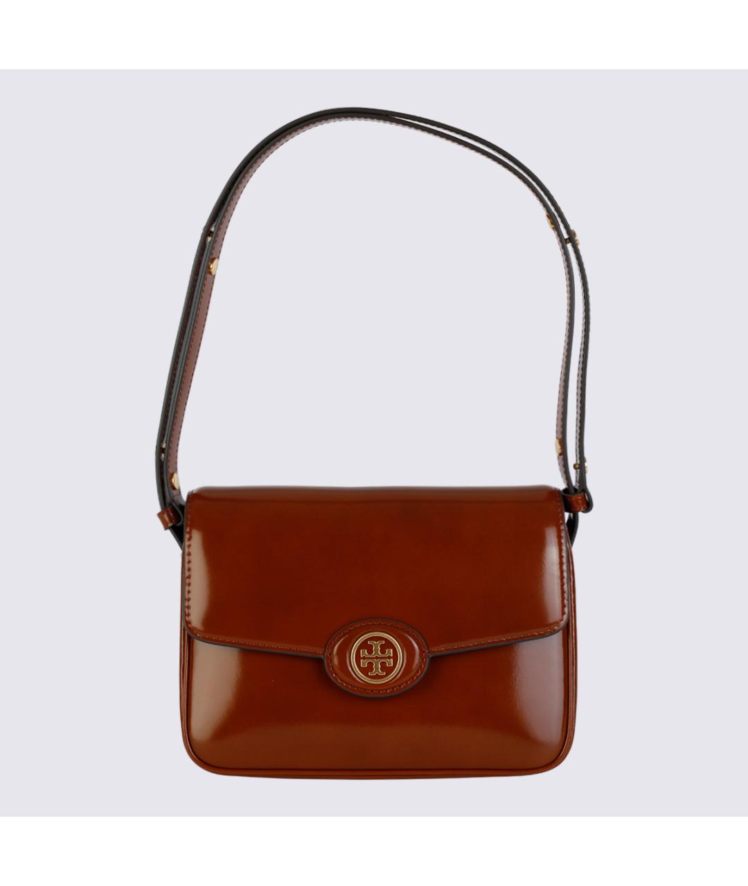 TORY BURCH Коричневая кожаная сумка через плечо, фото 5