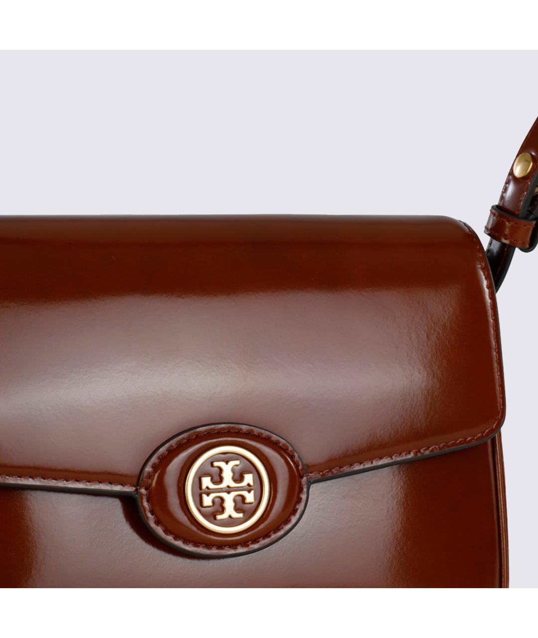 TORY BURCH Коричневая кожаная сумка через плечо, фото 4