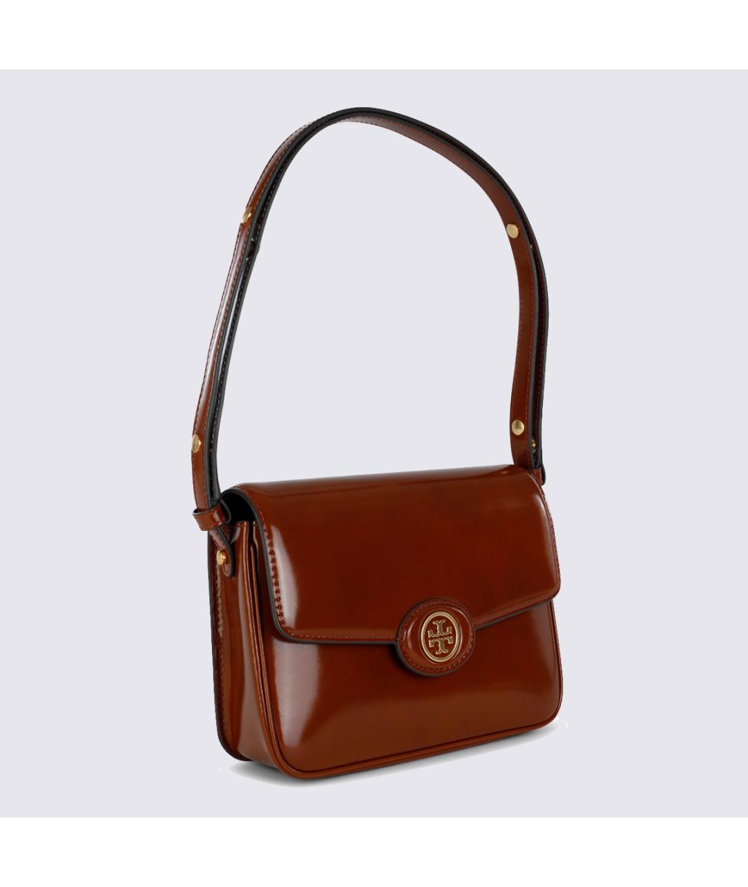 TORY BURCH Коричневая кожаная сумка через плечо, фото 3