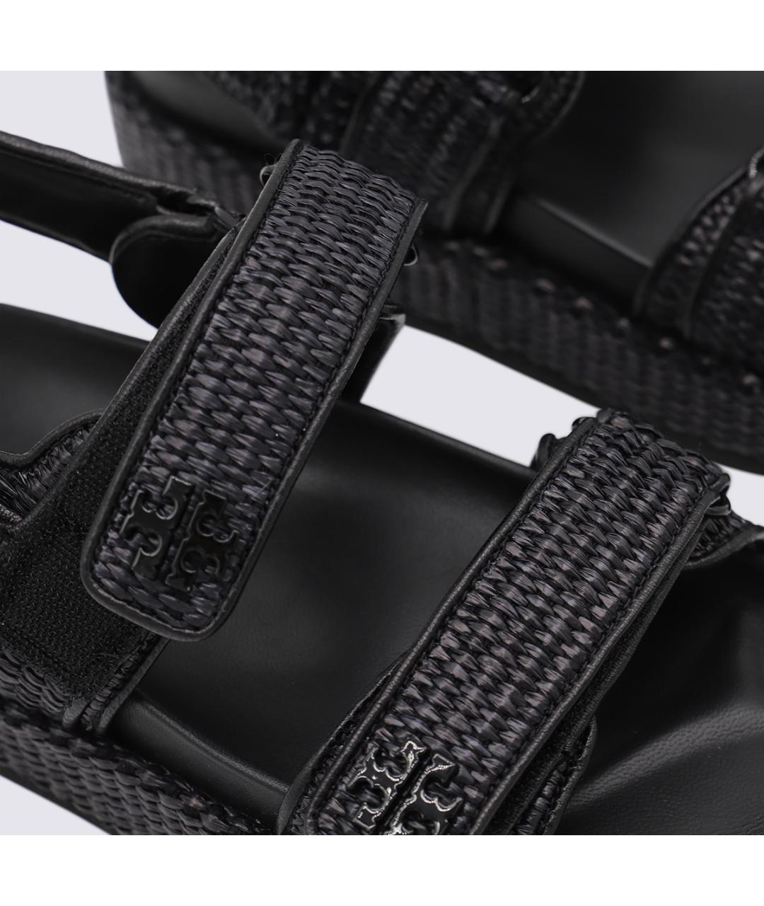 TORY BURCH Черные текстильные сандалии, фото 4