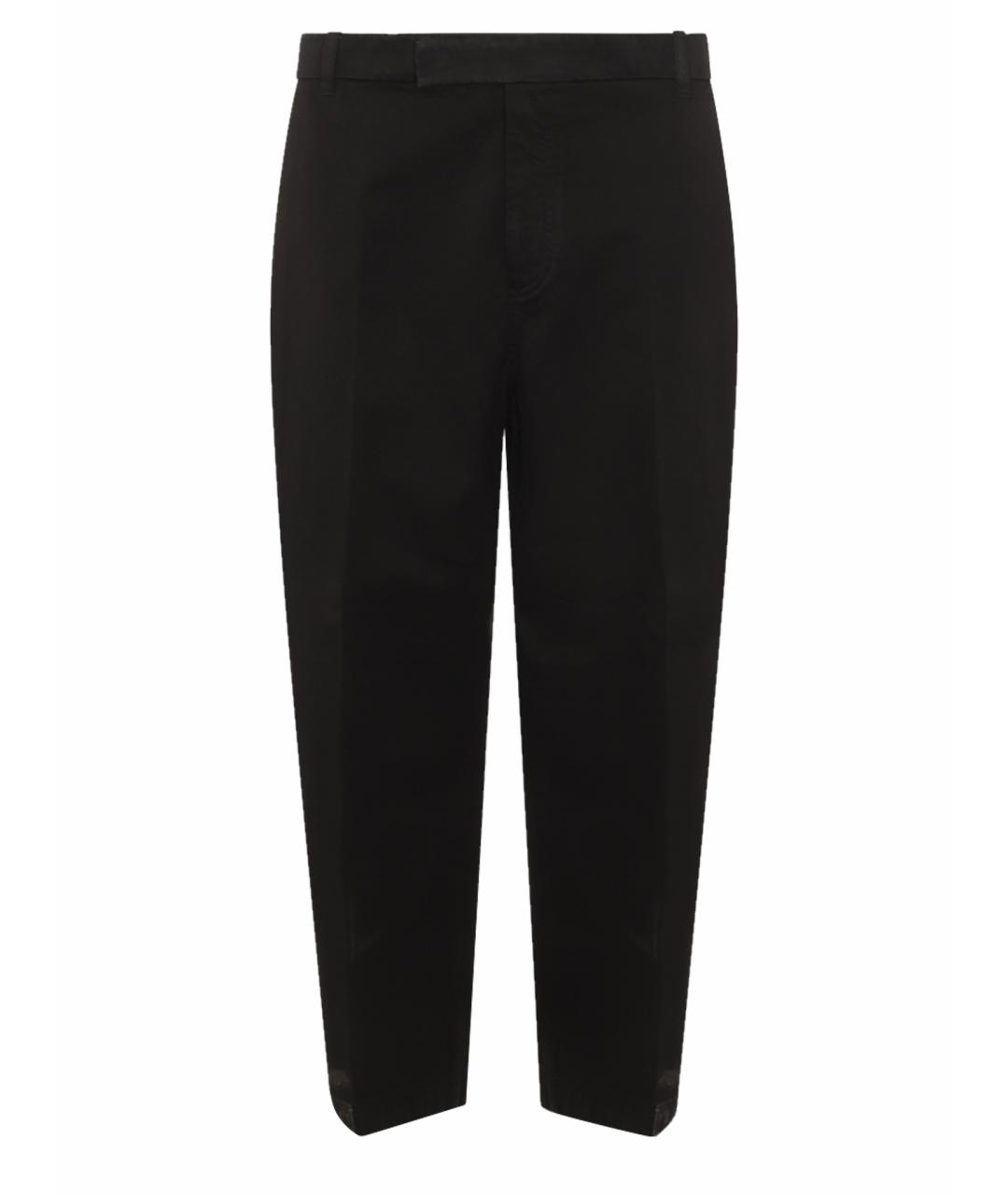 THOM BROWNE Черные хлопковые повседневные брюки, фото 1