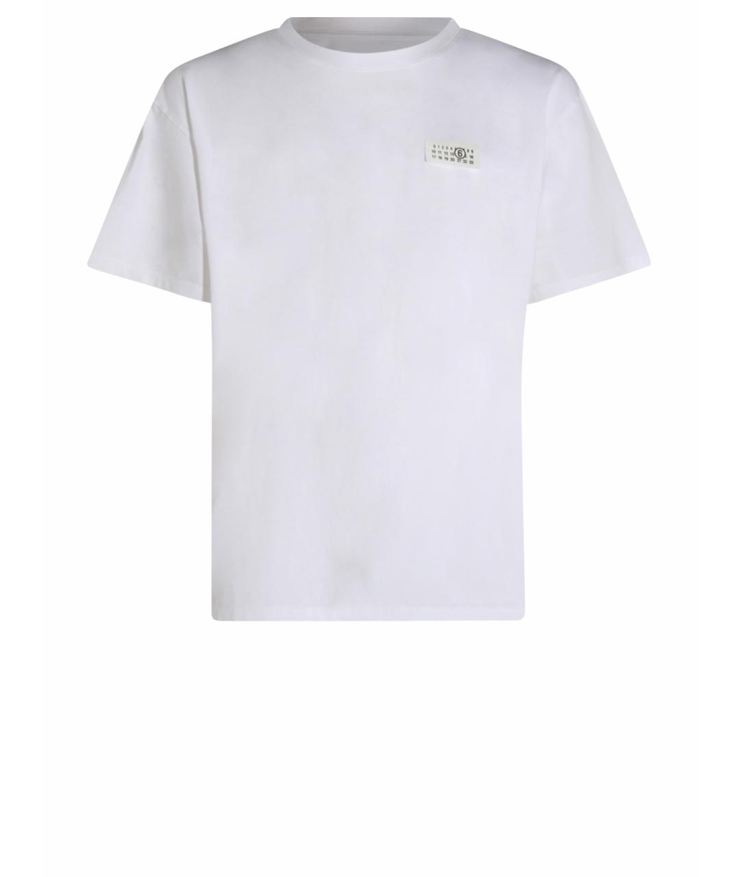 MM6 MAISON MARGIELA Белая хлопковая футболка, фото 1