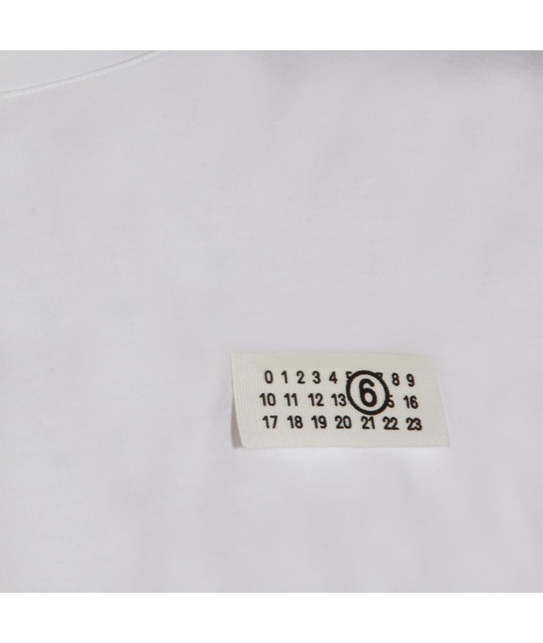 MM6 MAISON MARGIELA Белая хлопковая футболка, фото 3