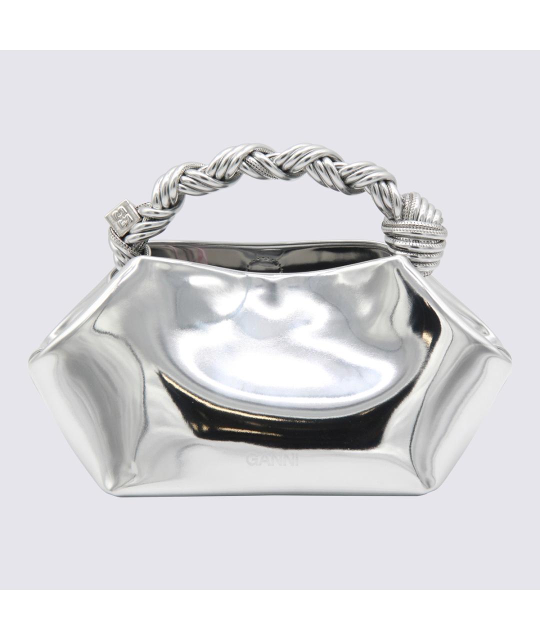 GANNI Серебряная сумка тоут, фото 3