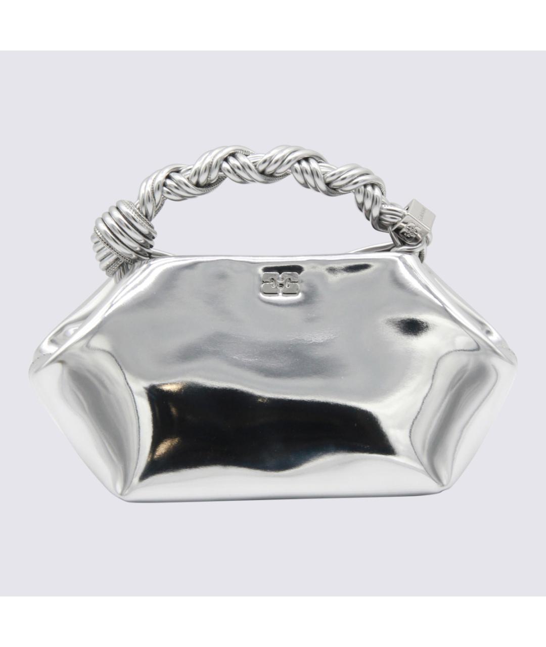 GANNI Серебряная сумка тоут, фото 5