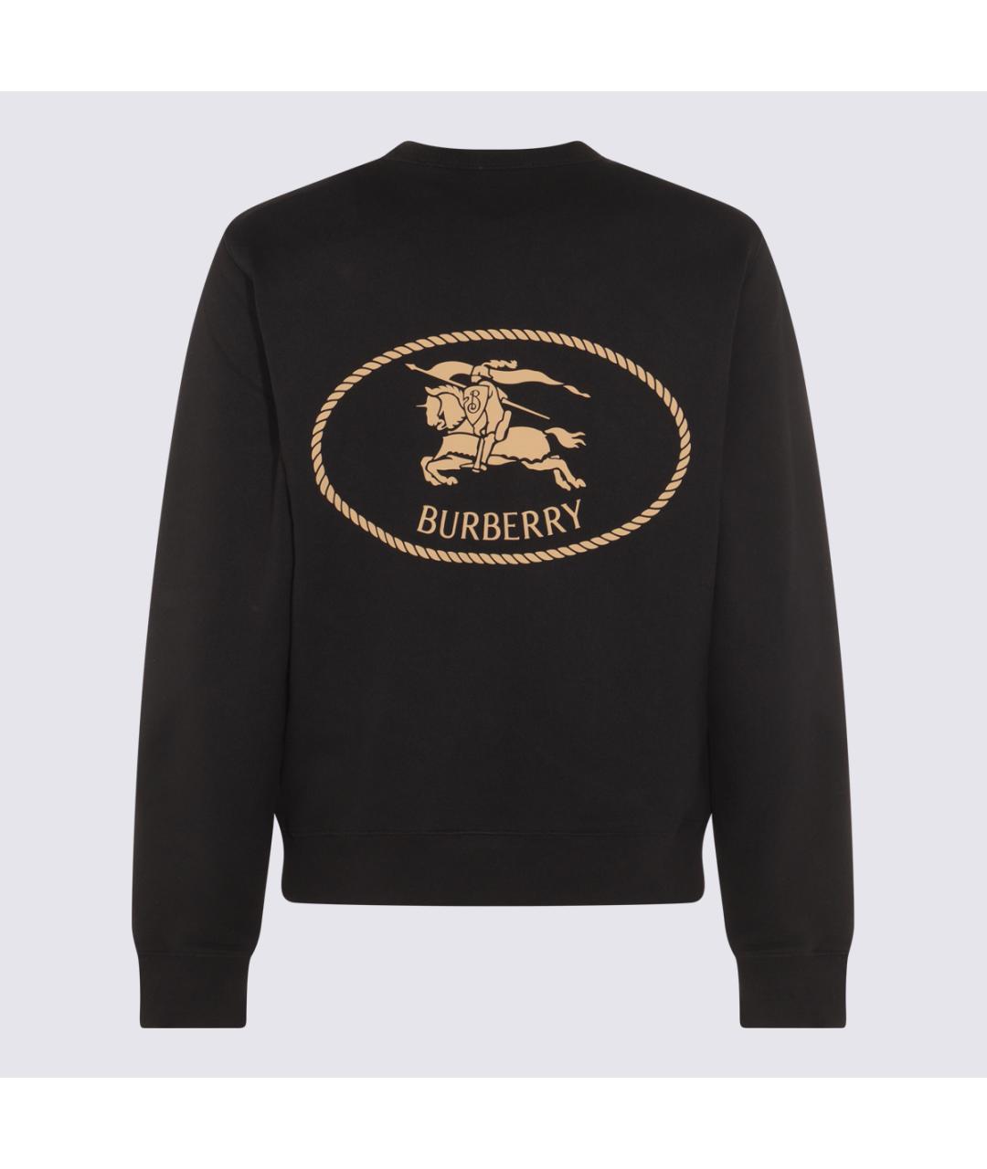 BURBERRY Черный хлопковый джемпер / свитер, фото 2