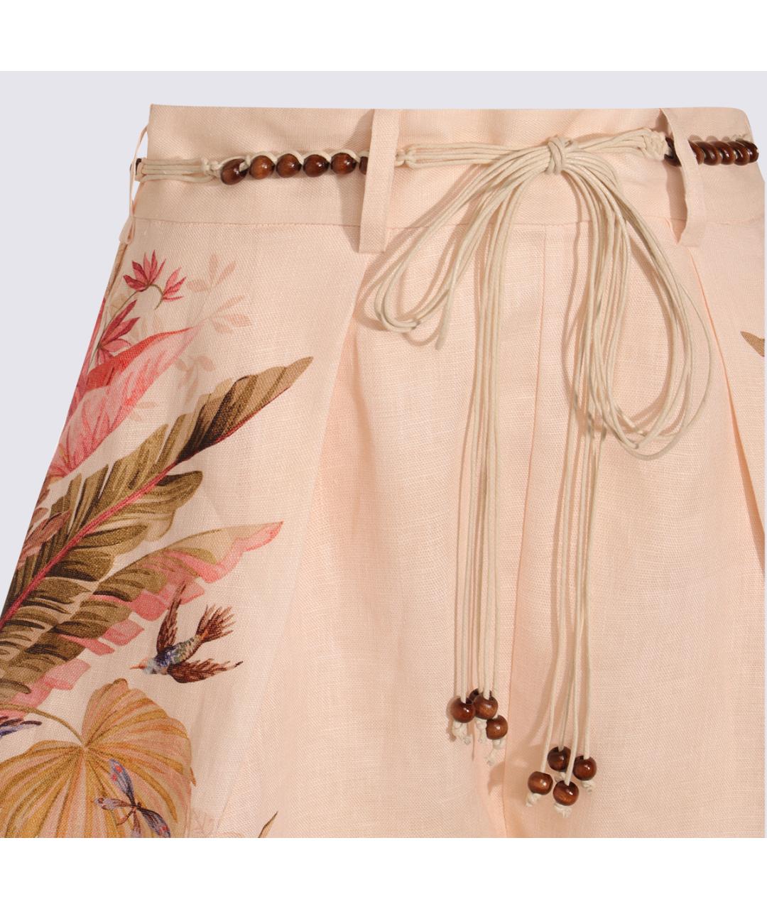 ZIMMERMANN Бежевые льняные шорты, фото 3