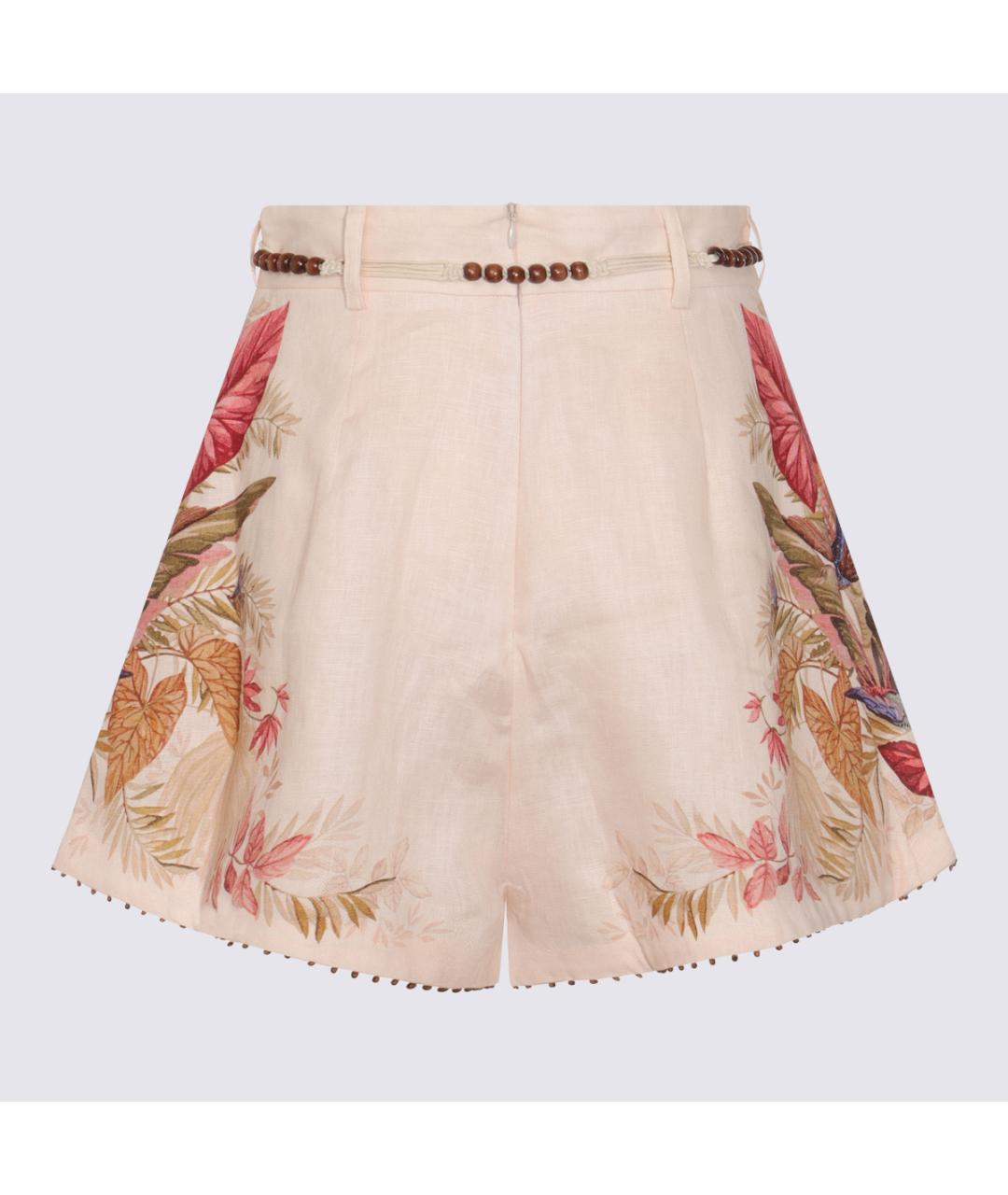 ZIMMERMANN Бежевые льняные шорты, фото 2