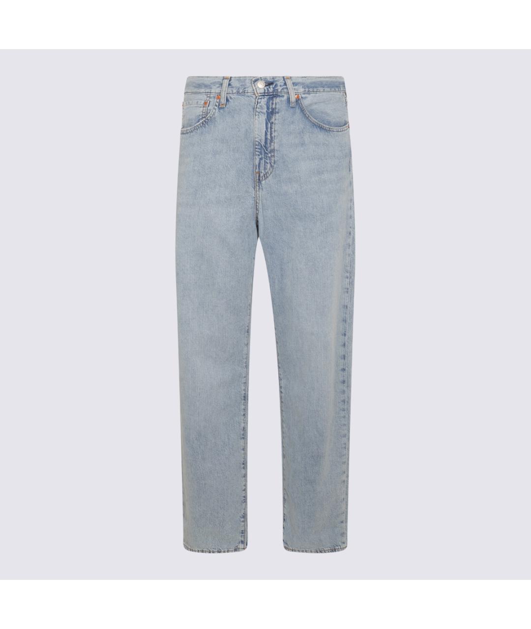 LEVI'S Синие хлопковые прямые джинсы, фото 4
