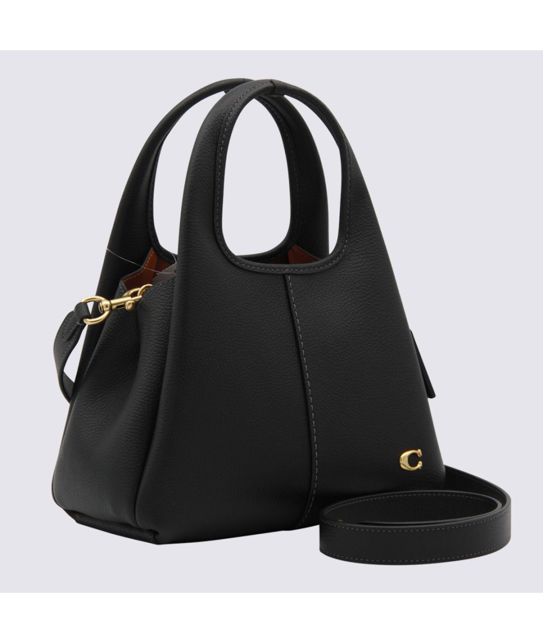 COACH Черная кожаная сумка тоут, фото 2