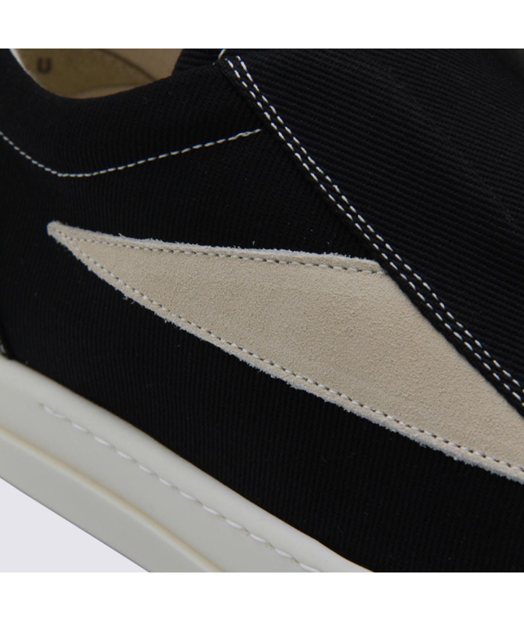 RICK OWENS DRKSHDW Черные низкие кроссовки / кеды, фото 4