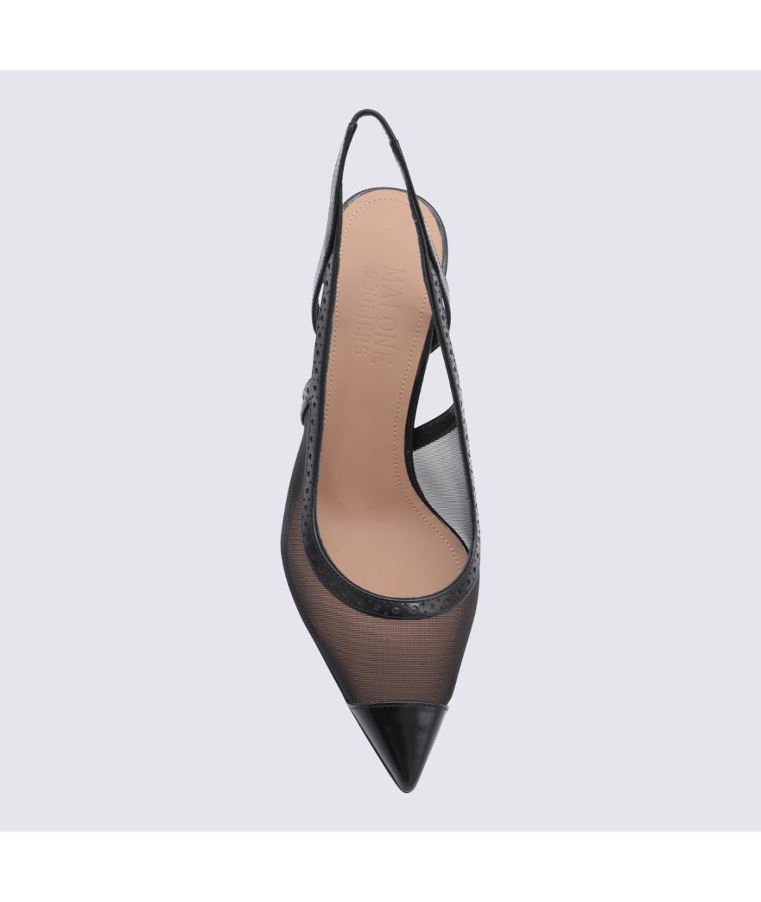 MALONE SOULIERS Черные синтетические туфли, фото 4