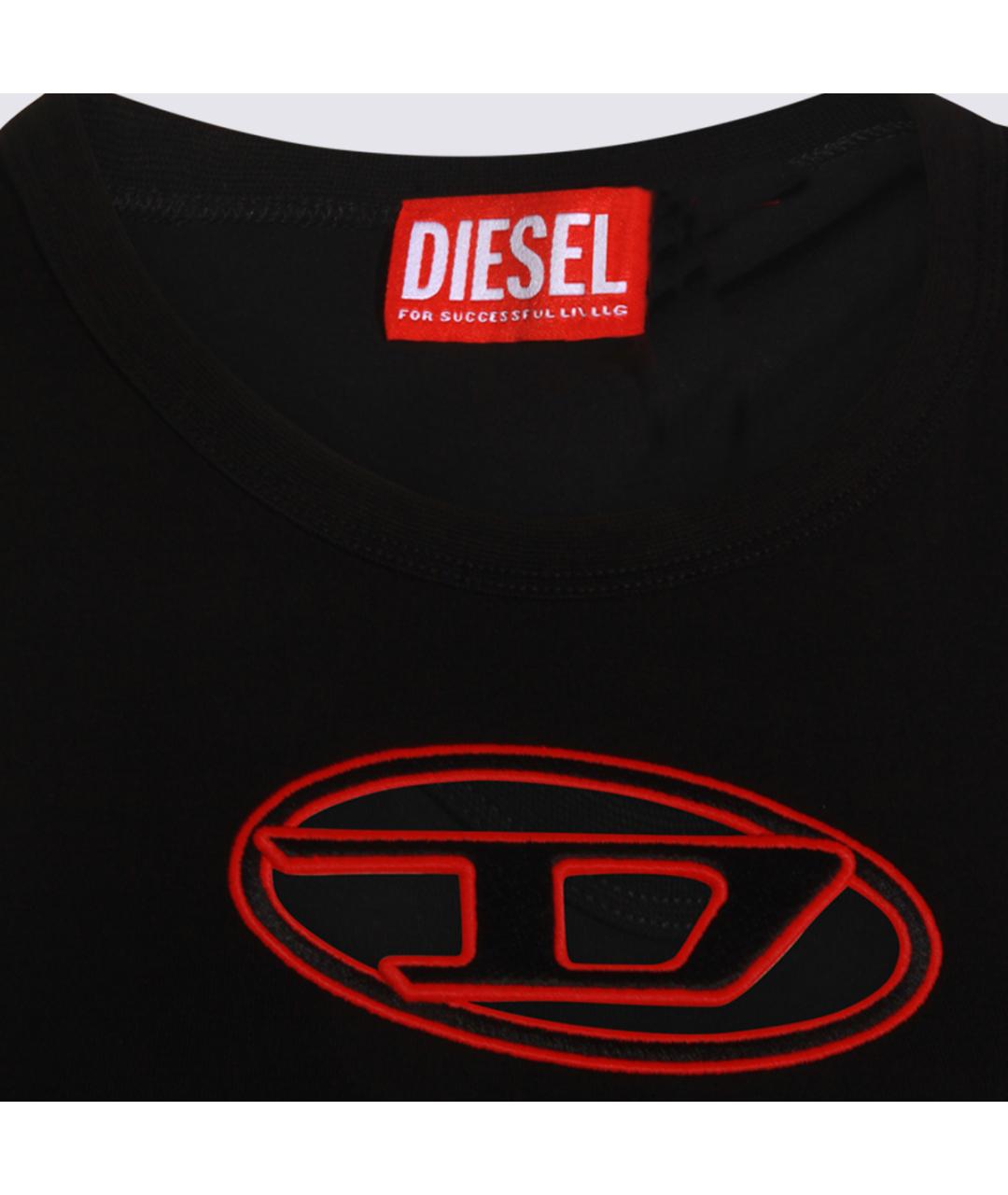 DIESEL Черная хлопковая майка, фото 3