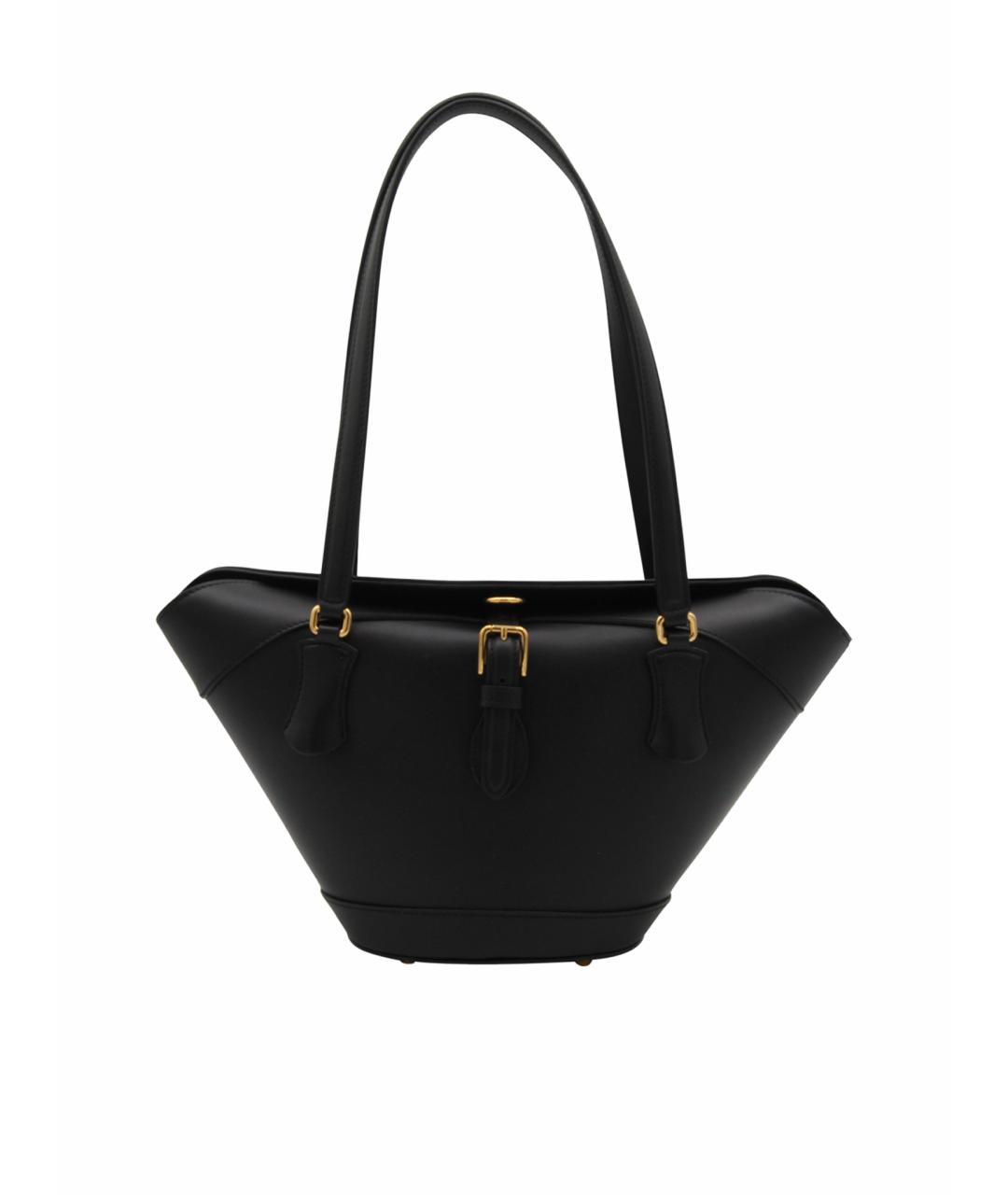 DOLCE&GABBANA Черная кожаная сумка тоут, фото 1