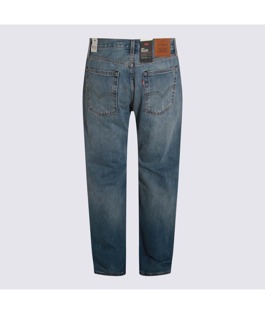 LEVI'S Синие хлопковые прямые джинсы, фото 2