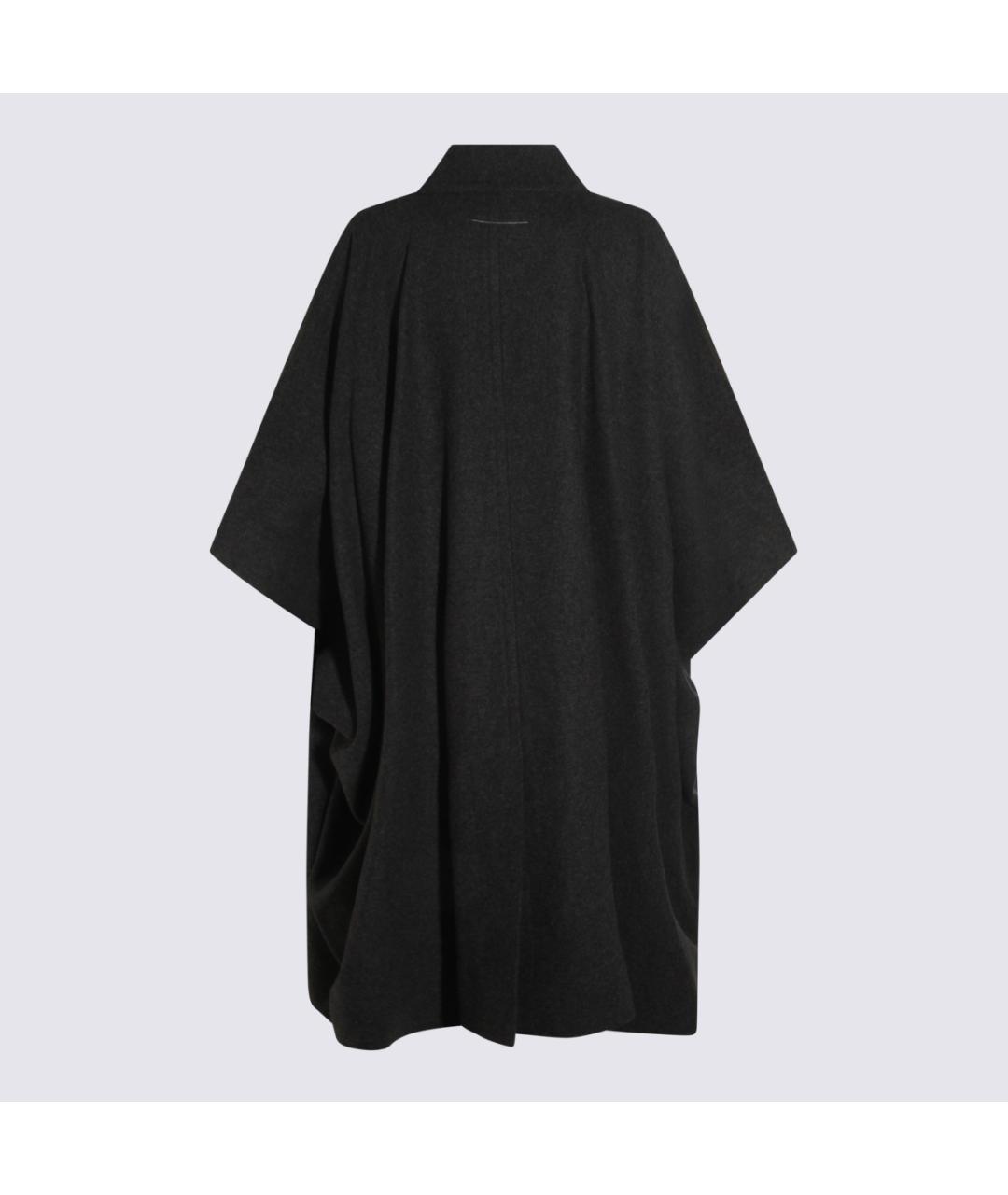 MM6 MAISON MARGIELA Антрацитовое шерстяное пальто, фото 2