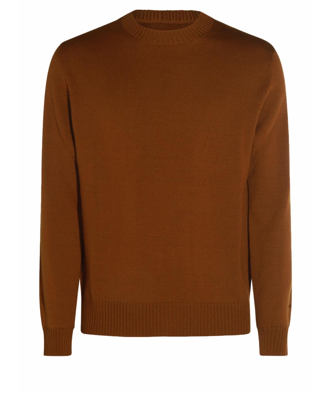ALTEA Коричневый шерстяной джемпер / свитер, фото 1