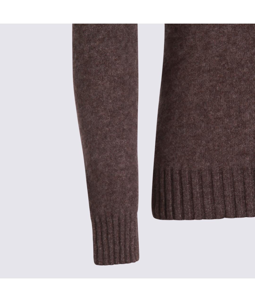 PIACENZA CASHMERE Коричневый кашемировый джемпер / свитер, фото 3