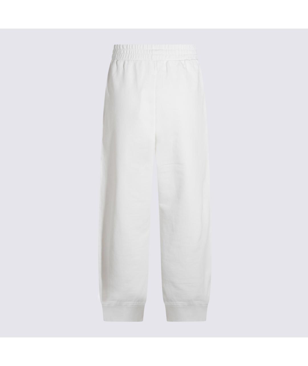 MM6 MAISON MARGIELA Белые хлопковые прямые брюки, фото 2