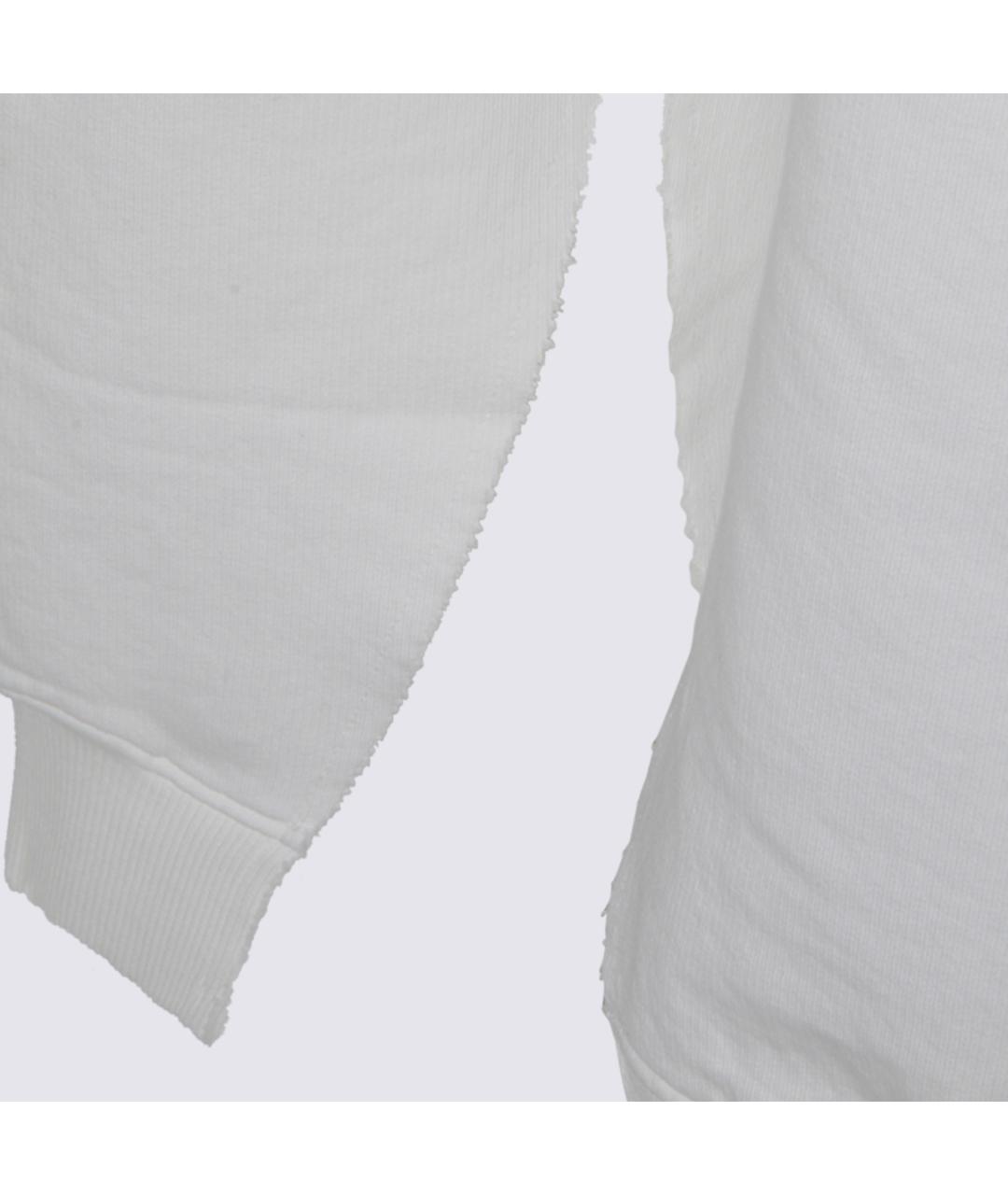 MM6 MAISON MARGIELA Белые хлопковые прямые брюки, фото 4