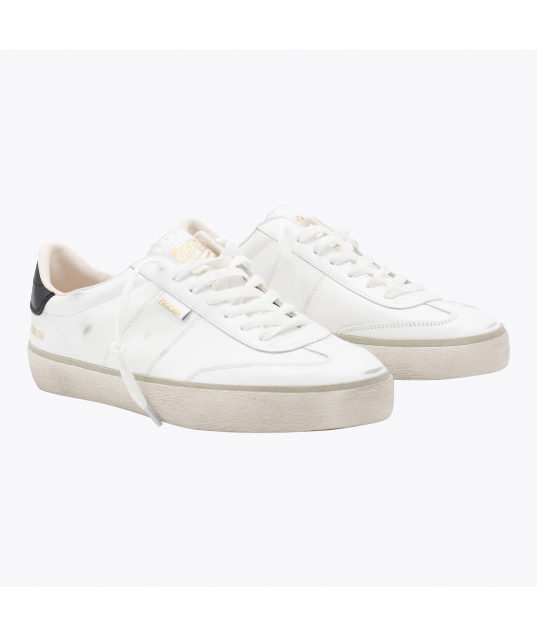 GOLDEN GOOSE DELUXE BRAND Белые кожаные низкие кроссовки / кеды, фото 2