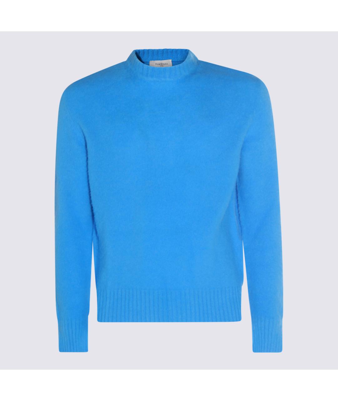 PIACENZA CASHMERE Голубой шерстяной джемпер / свитер, фото 5