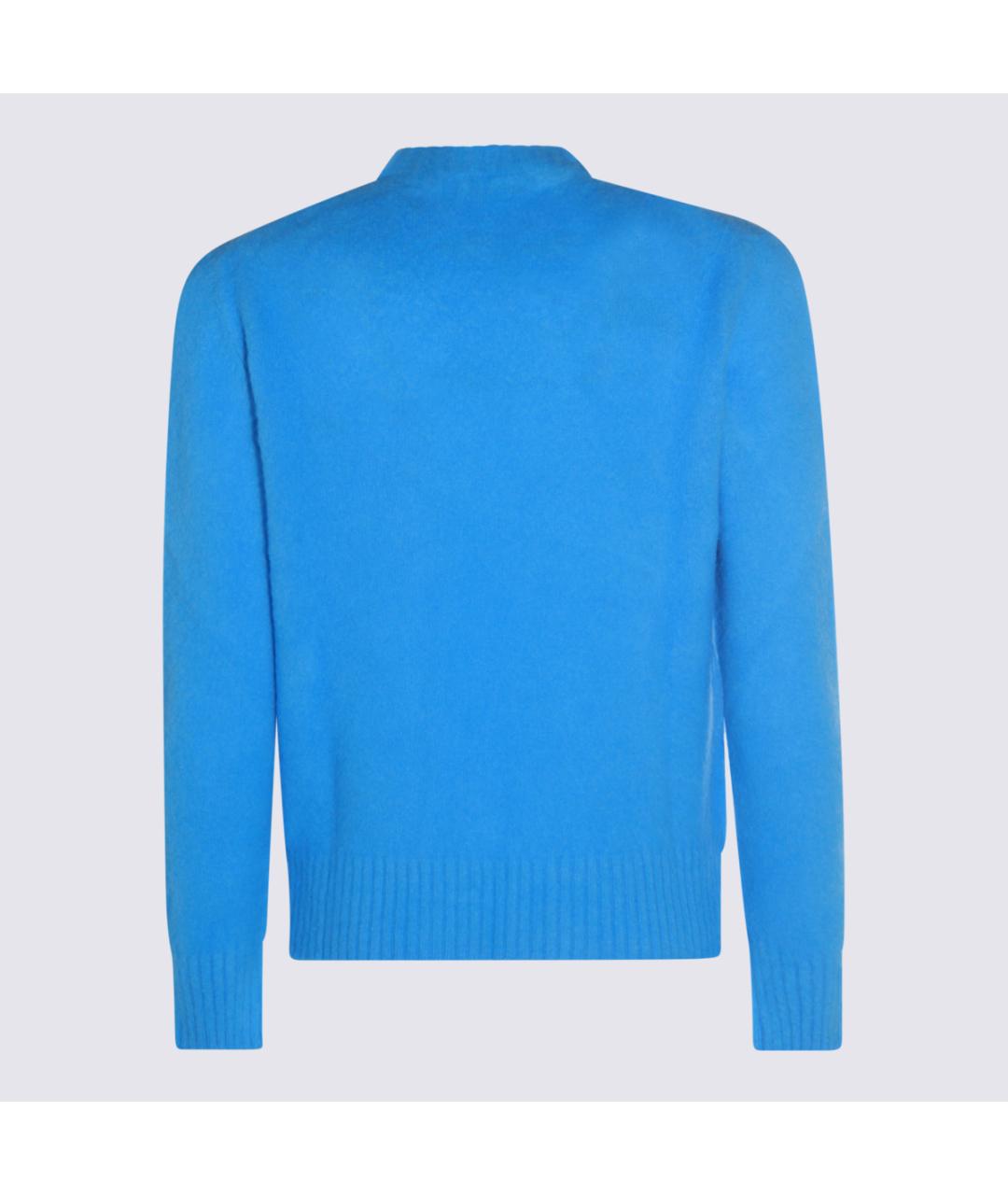 PIACENZA CASHMERE Голубой шерстяной джемпер / свитер, фото 2