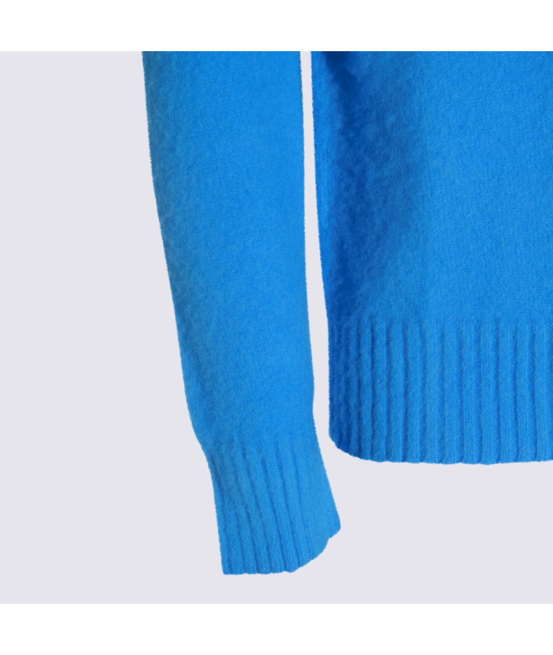 PIACENZA CASHMERE Голубой шерстяной джемпер / свитер, фото 3