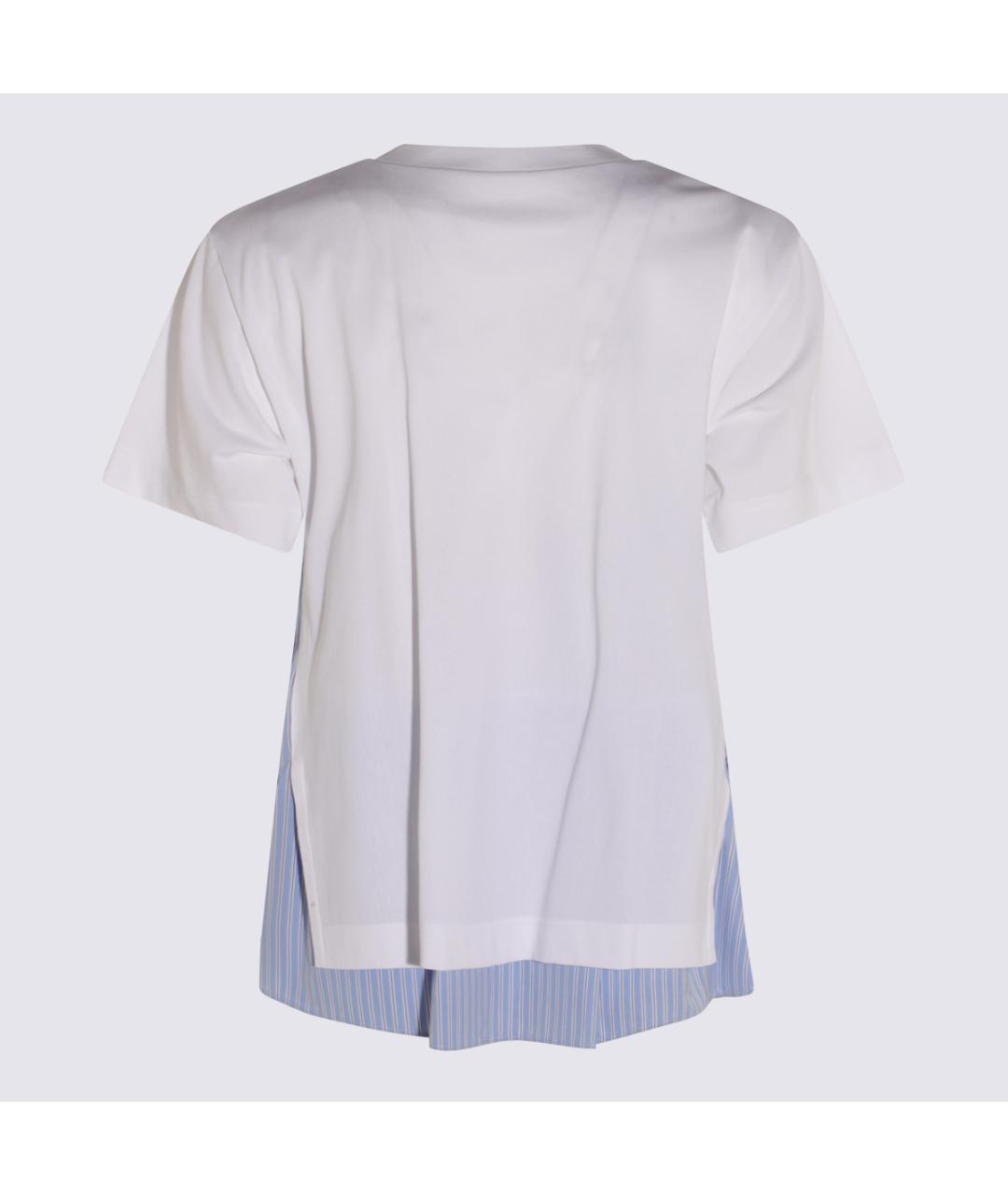 SACAI Белая хлопковая футболка, фото 2